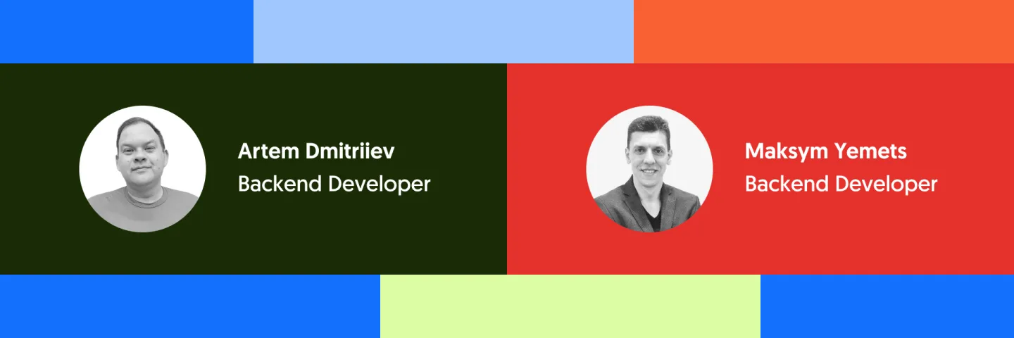 Photos of Maksym Yemets (1xINTERNET) and Artem Dmitriiev (1xINTERNET)