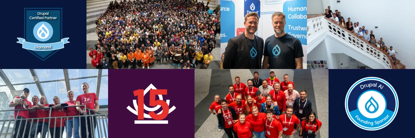 Collage with different photos from 1xINTERNET