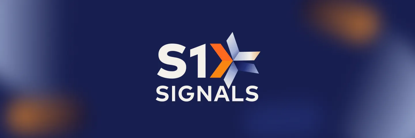 S1XSIGNALS logo on a blue background