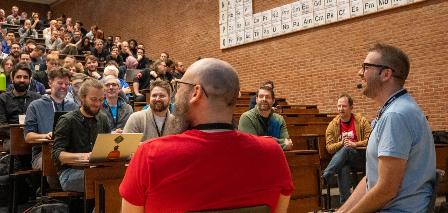 Dries at Drupal Dev Days Leuven