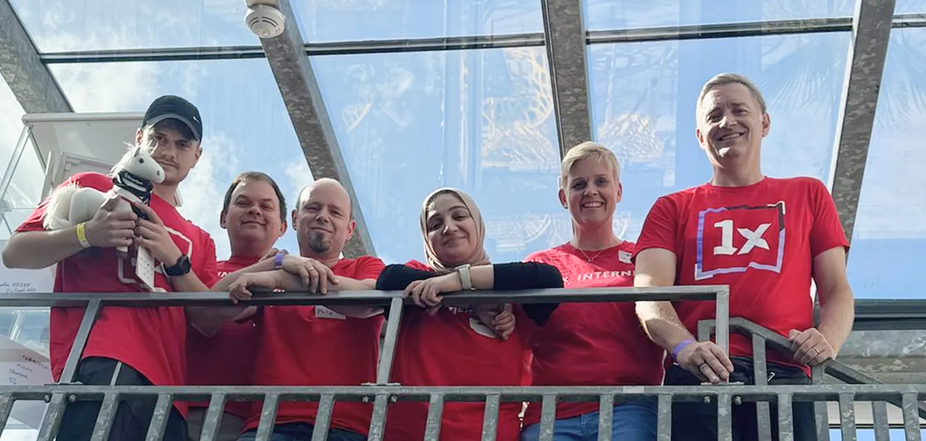 Group photo of the 1xTEAM at DrupalCamp Ruhr 2025