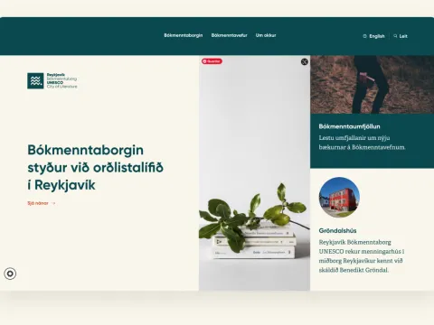 Bókmenntaborgin - front page