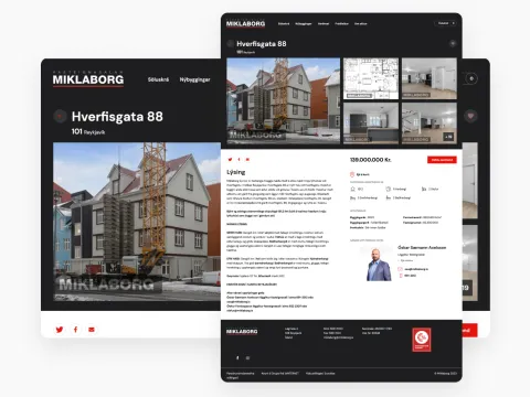 Individual property listing on the Miklaborg website