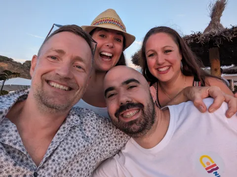 Christoph, Dorina, Fran and Hrafi taking a selfie