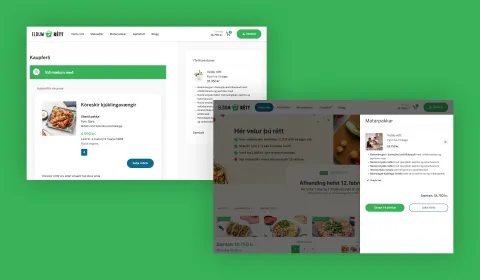 Screenshot showing Eldum Rétt ancillary products