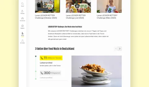 Screenshot showing LECKER RETTER® initiative on the Maggi.de website