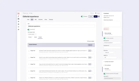 Screenshot der Bearbeitungsanzeige im Backend