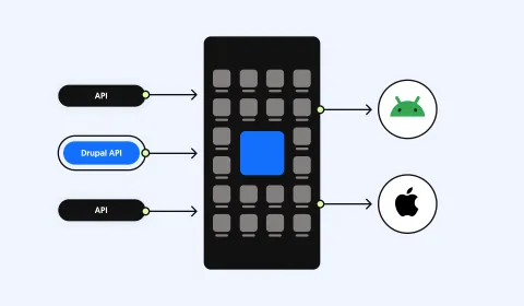 Una aplicación que utiliza varias API, entre ellas Drupal