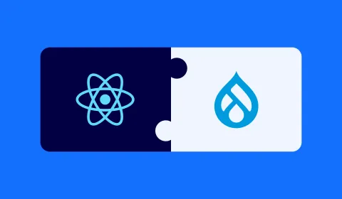 Two puzzle pieces: React and Drupal