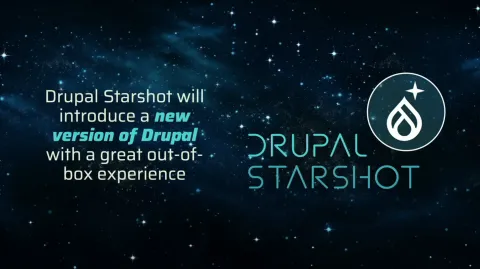 Screenshot der Drupal Starshot Präsentation von Dries