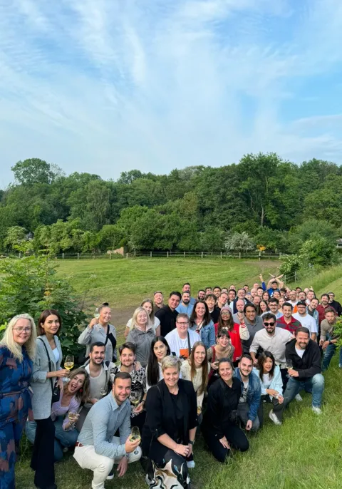 Team beim “letzten Abendmahl”