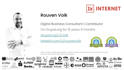 Introduction slide of Rouven's presentation