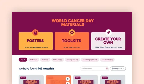 Nützliche Materialien auf der Webseite des Weltkrebstages