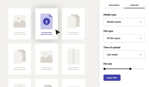 An interface showing filters and categorization options