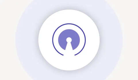 A circular symbol with an open-source logo