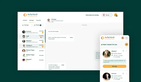 Messaging functionality on the desktop screen