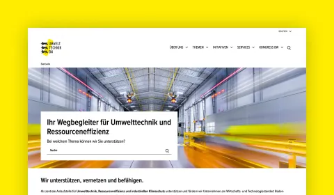 Screenshot of the UTBW website homepage