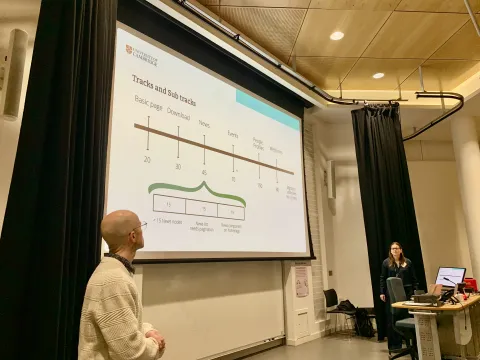 Paul McCrodden giving a talk at DrupalCamp Scotland 2025