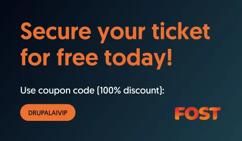 Promo coupon code DRUPALAIVIP for free tickets