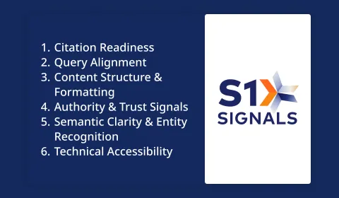 Six points related to S1x SIGNALS framework