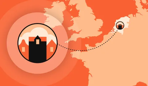 A map highlighting a location in the Netherlands