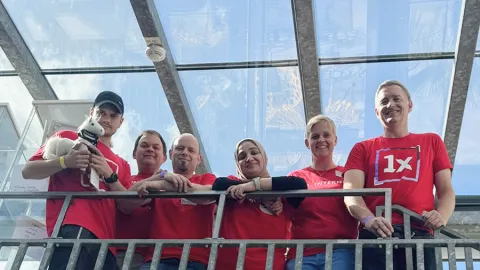 Group photo of the 1xTEAM at DrupalCamp Ruhr 2025