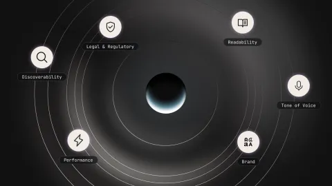 Graphic featuring a central circle surrounded by labeled icons representing various concepts